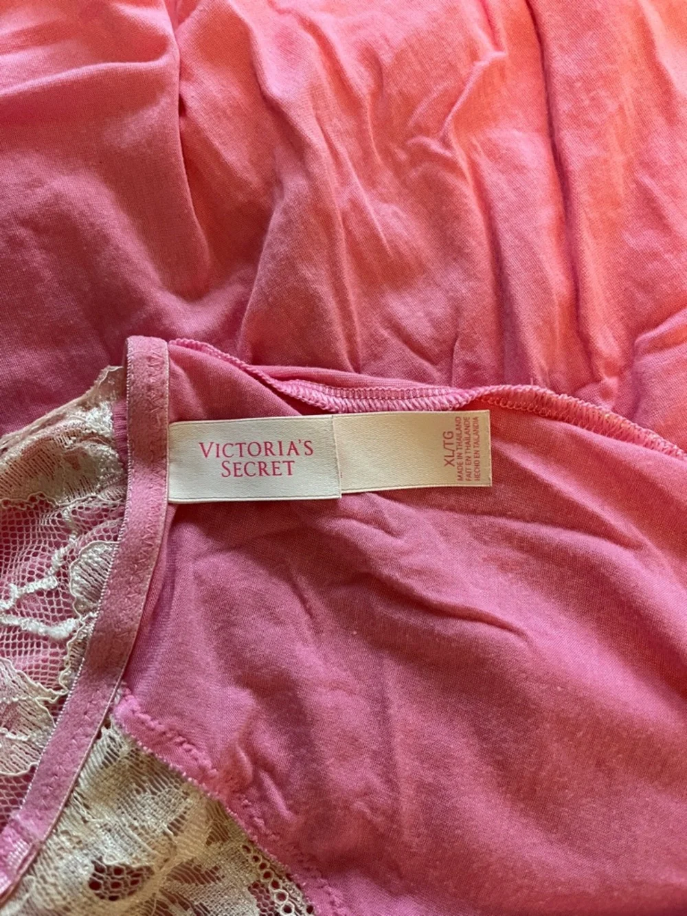NWOT Victoria's Secret Pink Lace Trim Chemise